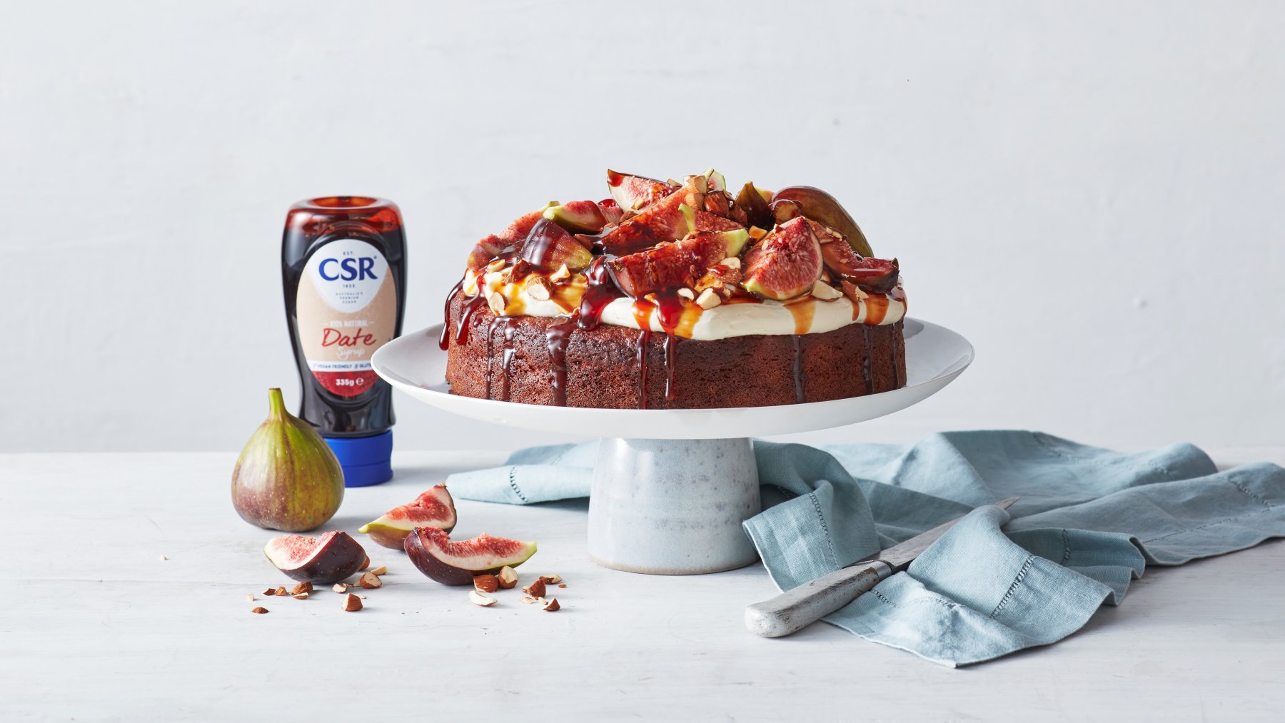 Spiced Date and Almond Cake with Yoghurt, Orange and Figs CSR Sugar